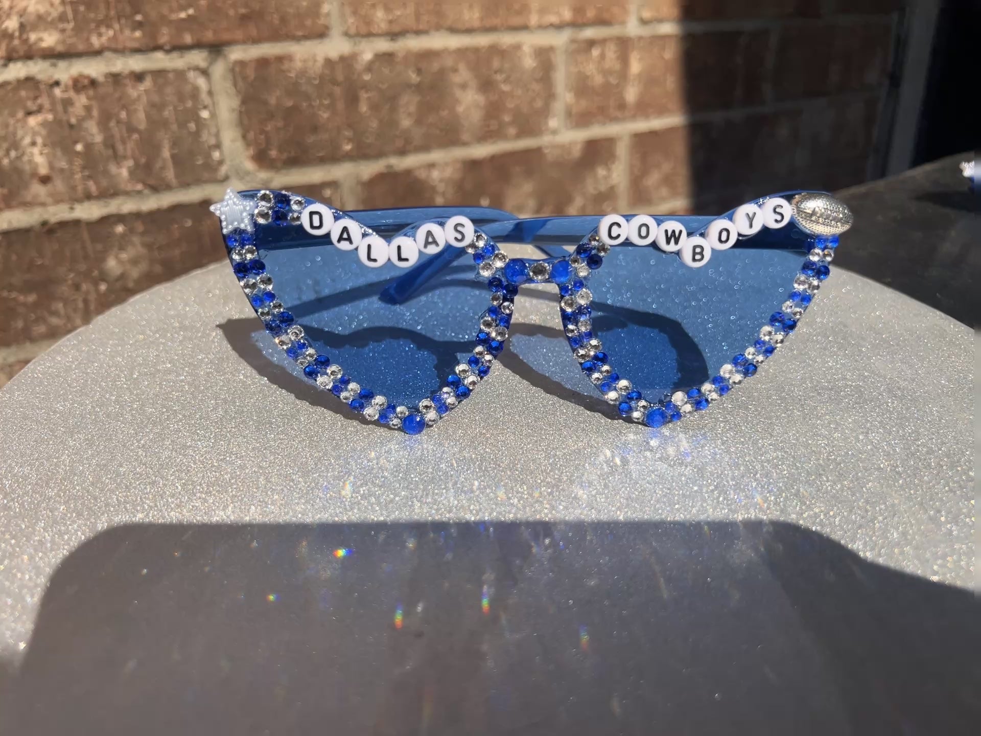 Custom Dallas Cowboys Bejeweled Sunglasses